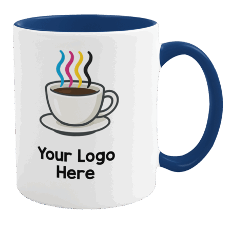 11oz Blue Inner and Handle Mugs