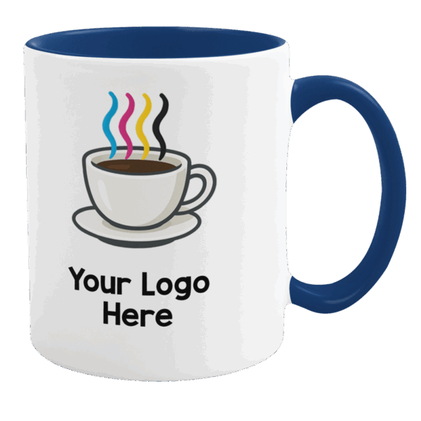 11oz Blue Inner and Handle Mugs