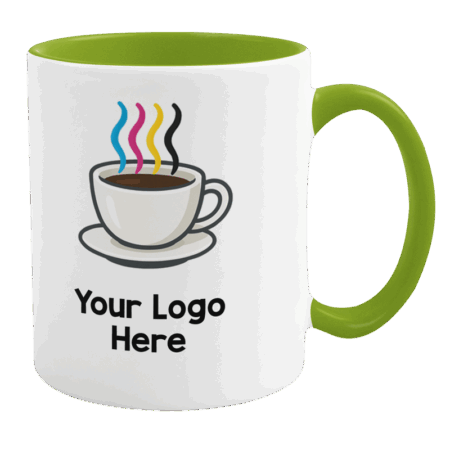 11oz Green Inner and Handle Mugs