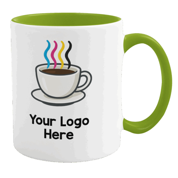 11oz Green Inner and Handle Mugs